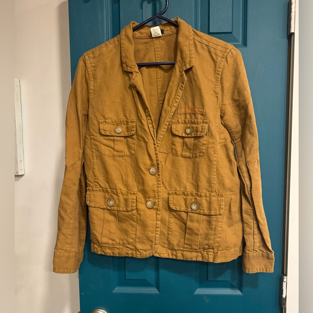J. Crew linen chore military style jacket - 4